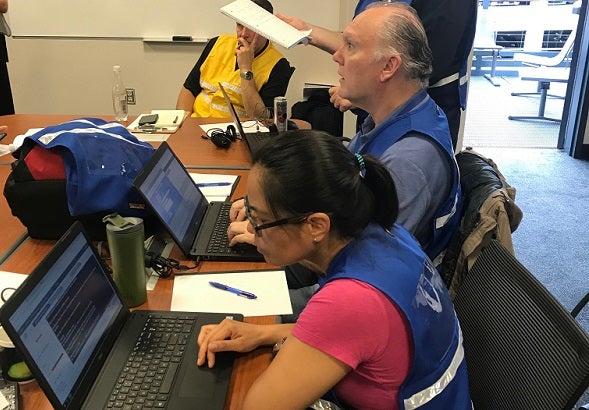 CEOG staff in the planning and intelligence unit gather and verify information before providing status reports to the EMPG.