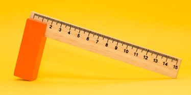 ruler against yellow background